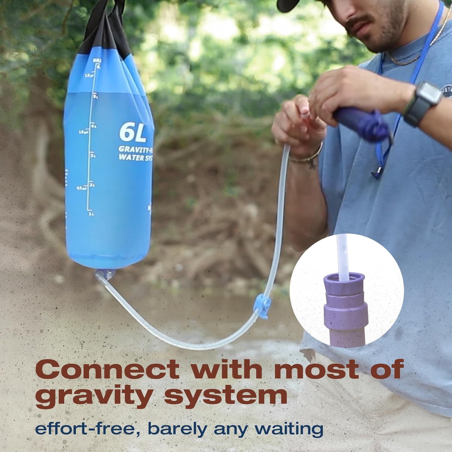 Membrane Solutions WS02 – Filtre à eau paille détachable pour la randonnée, le camping, le voyage et les situations d’urgence