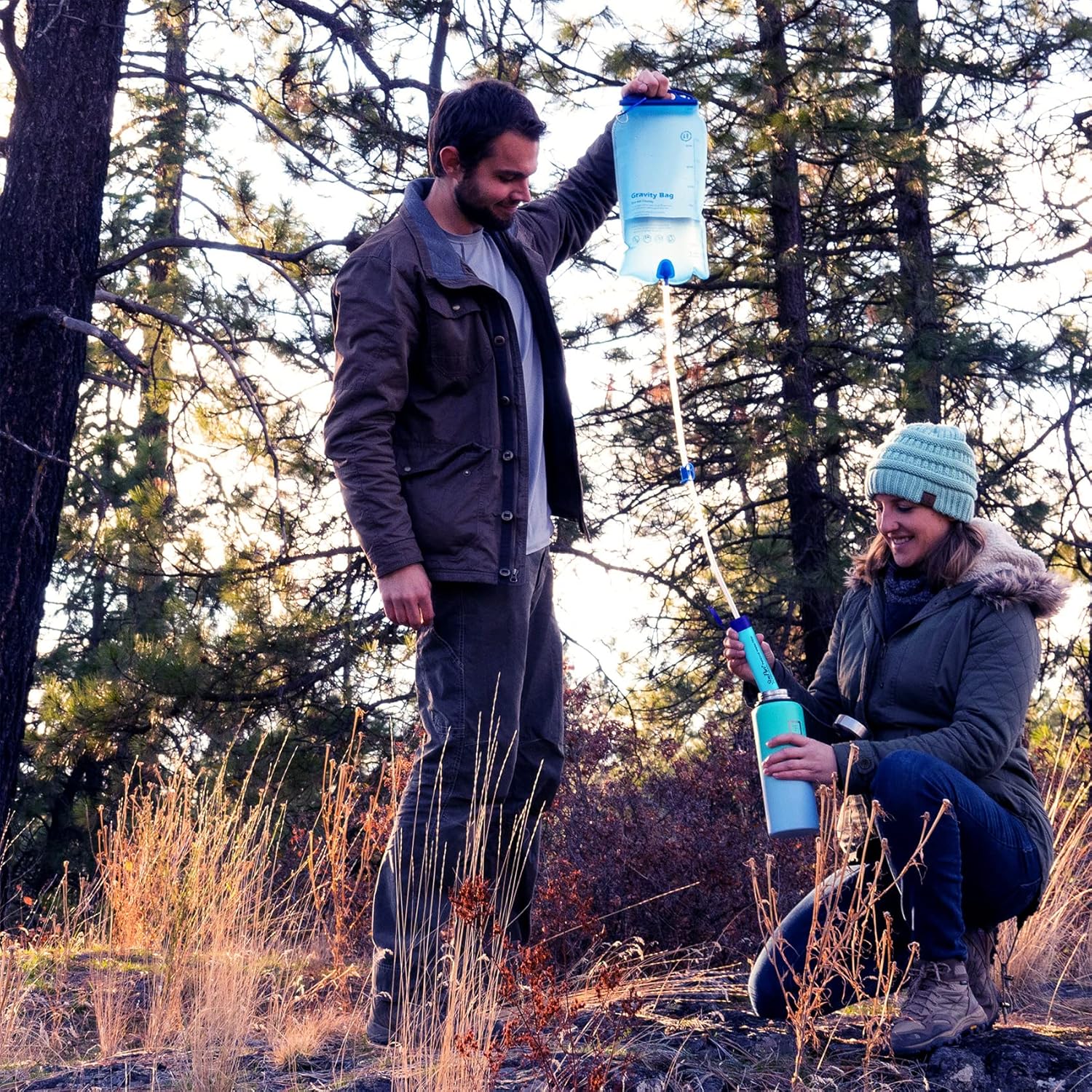 SimPure Filtre à Eau Personnel, Paille de Filtration de l'eau Portable, purificateur d'extérieur équipement de Survie pour Le Camping, la randonnée, l'escalade et Les urgences