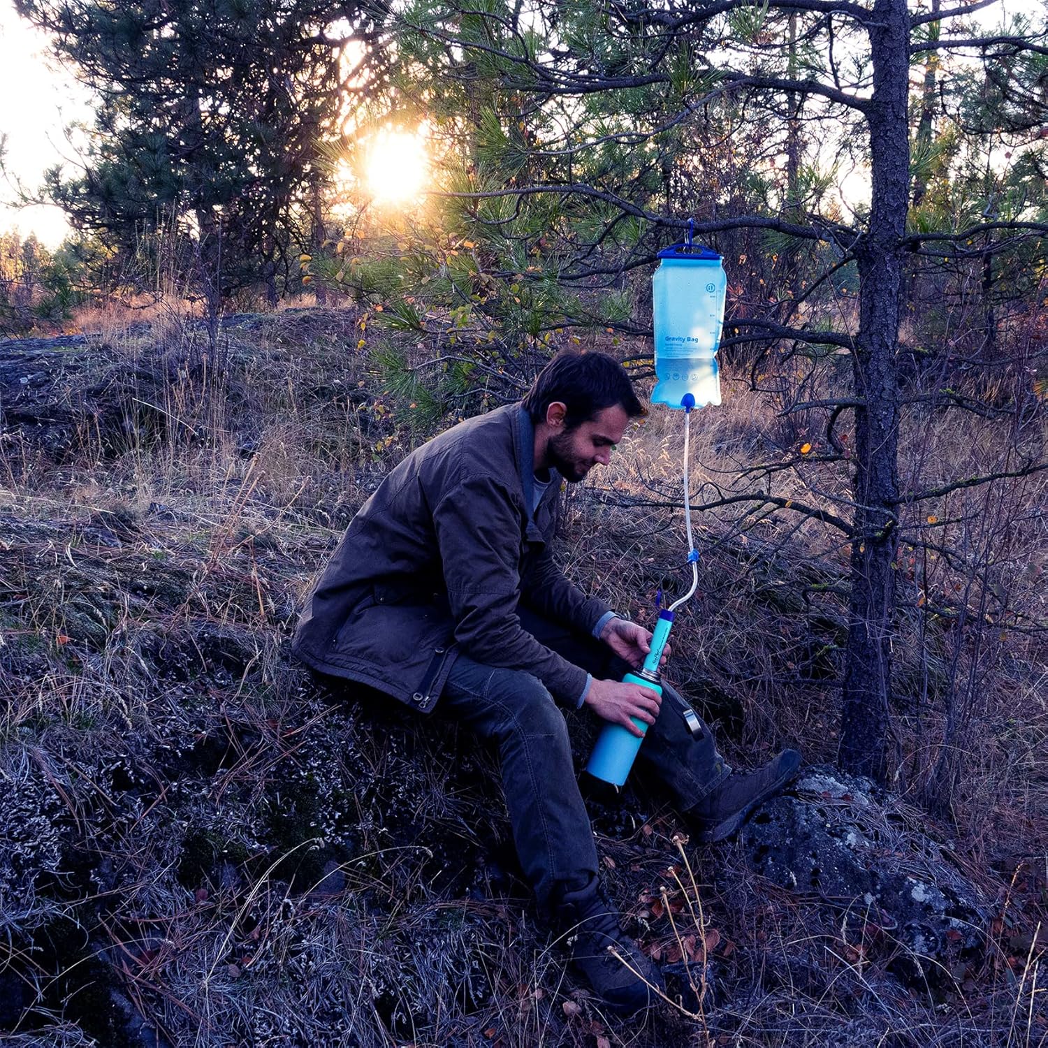 SimPure Filtre à Eau Personnel, Paille de Filtration de l'eau Portable, purificateur d'extérieur équipement de Survie pour Le Camping, la randonnée, l'escalade et Les urgences